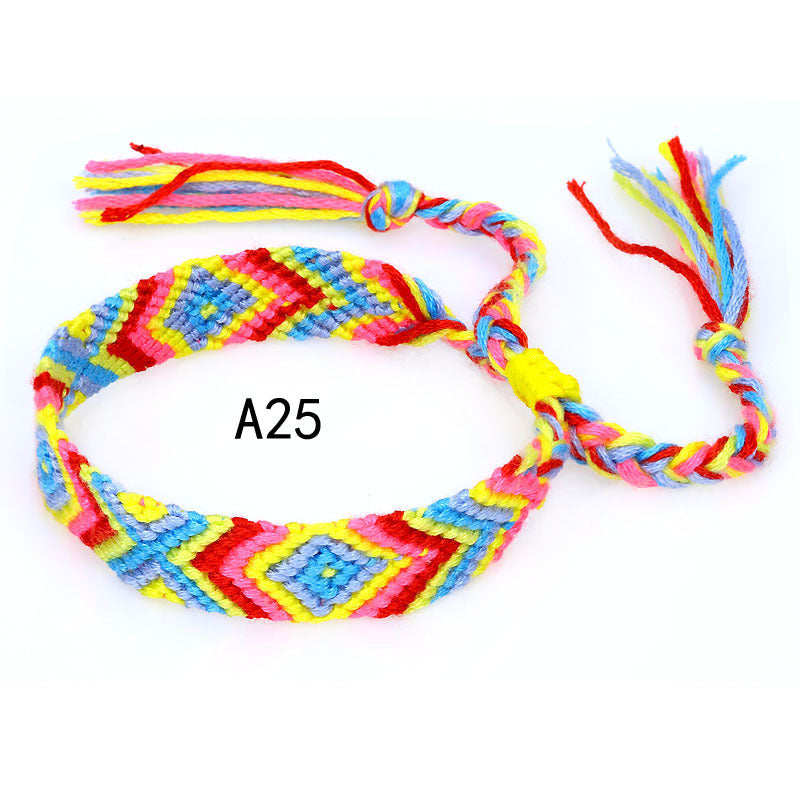 Nepal Ethnic Style Woven Rainbow Bracelet