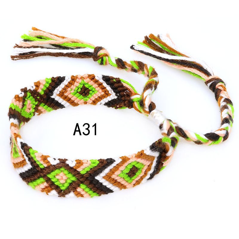 Nepal Ethnic Style Woven Rainbow Bracelet