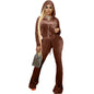 Ladies Hooded Leisure Sports Velvet Suit