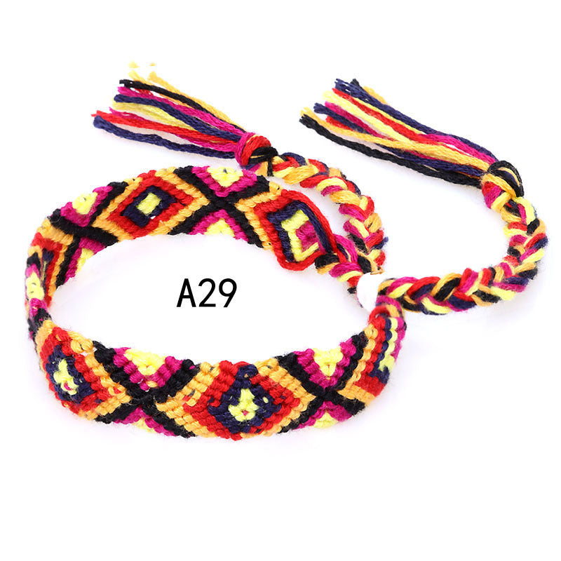 Nepal Ethnic Style Woven Rainbow Bracelet