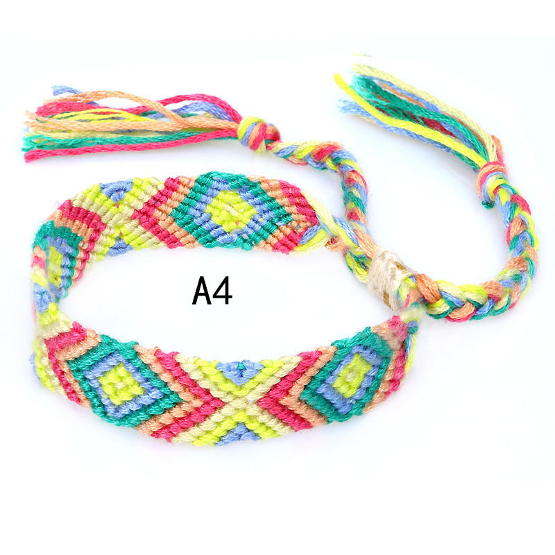 Nepal Ethnic Style Woven Rainbow Bracelet