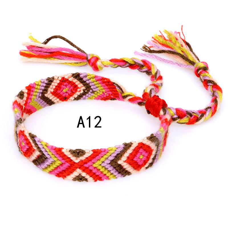 Nepal Ethnic Style Woven Rainbow Bracelet