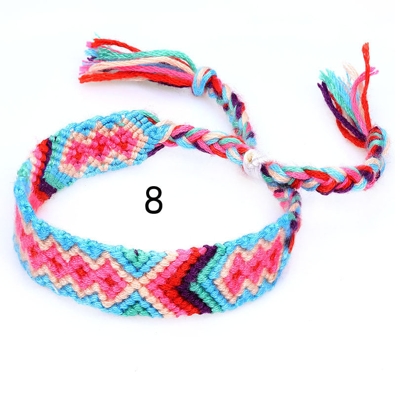 Nepal Ethnic Style Woven Rainbow Bracelet