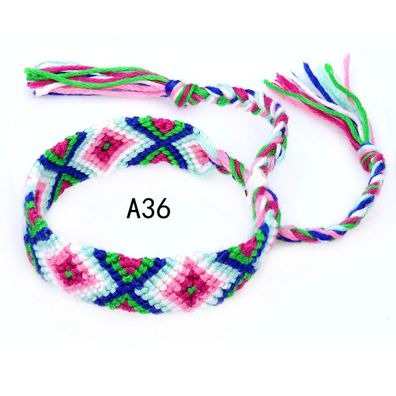 Nepal Ethnic Style Woven Rainbow Bracelet