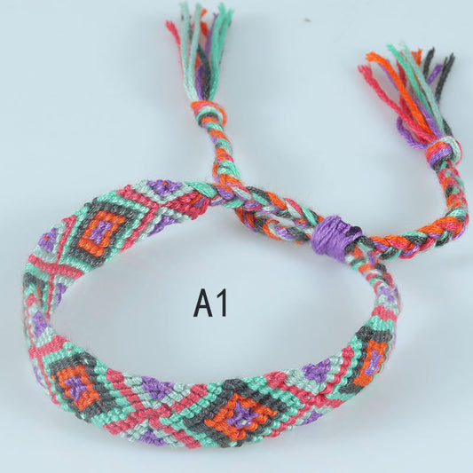 Nepal Ethnic Style Woven Rainbow Bracelet