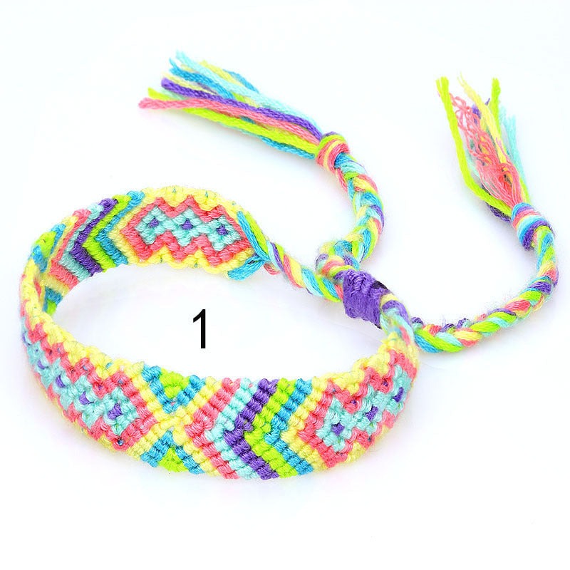 Nepal Ethnic Style Woven Rainbow Bracelet