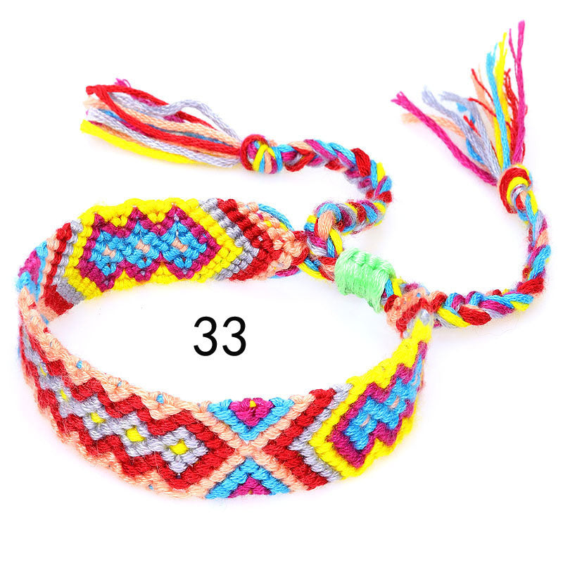Nepal Ethnic Style Woven Rainbow Bracelet