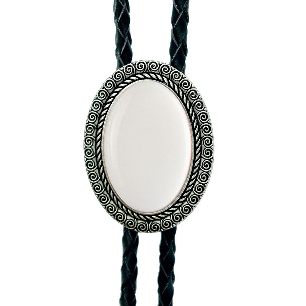 Jade Gem Bolo Tie Polo Neckline Rope Necklace