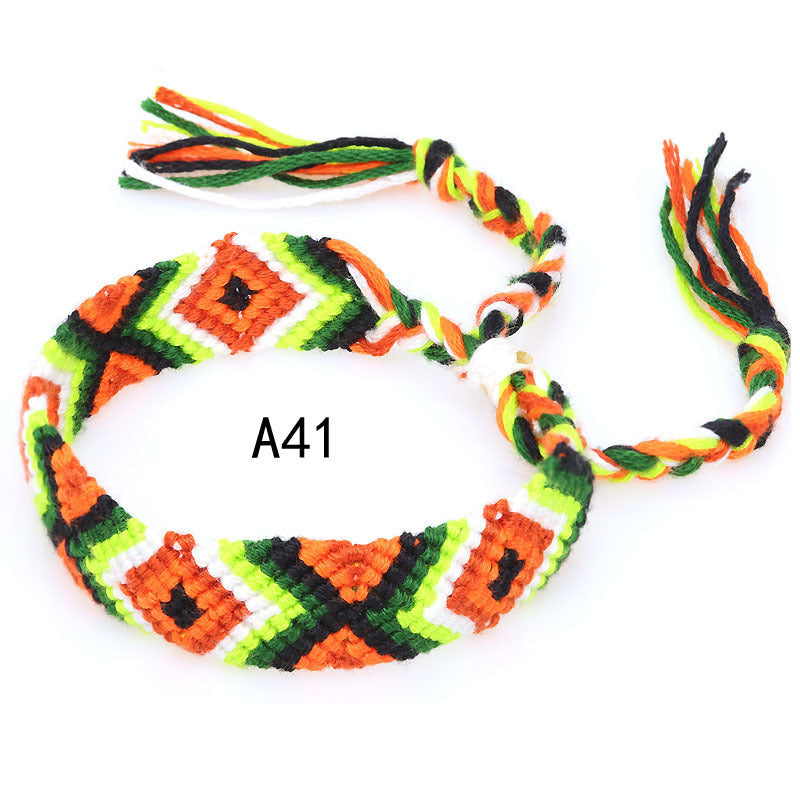 Nepal Ethnic Style Woven Rainbow Bracelet