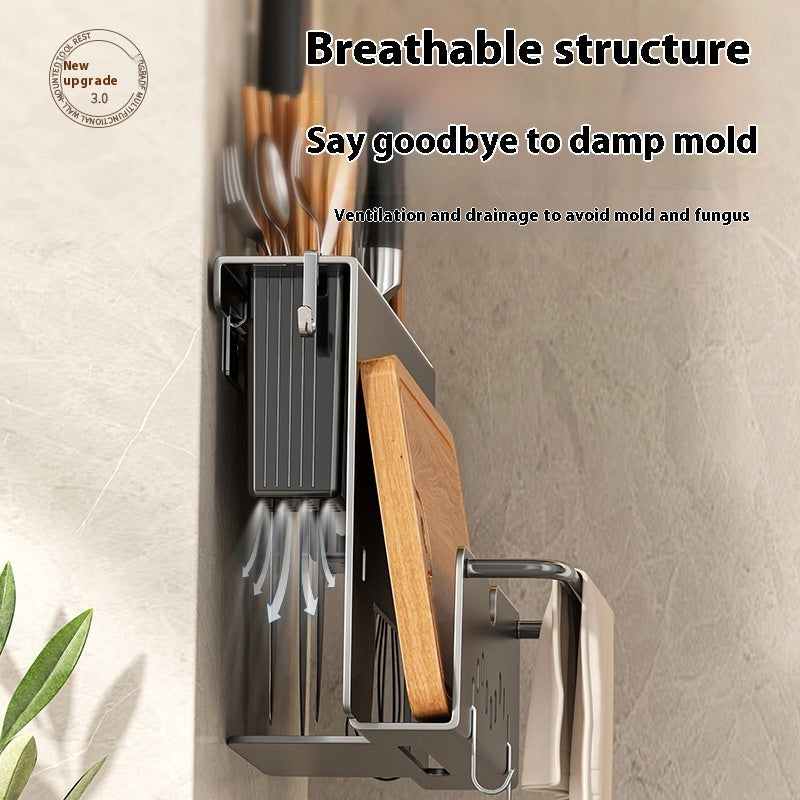 Knife Rack Storage Rack Home Wall-mounted Multi-functional Kitchen