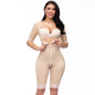 Women's Fashion Lace Mid Sleeve Zipper Body Shaper Bodysuit