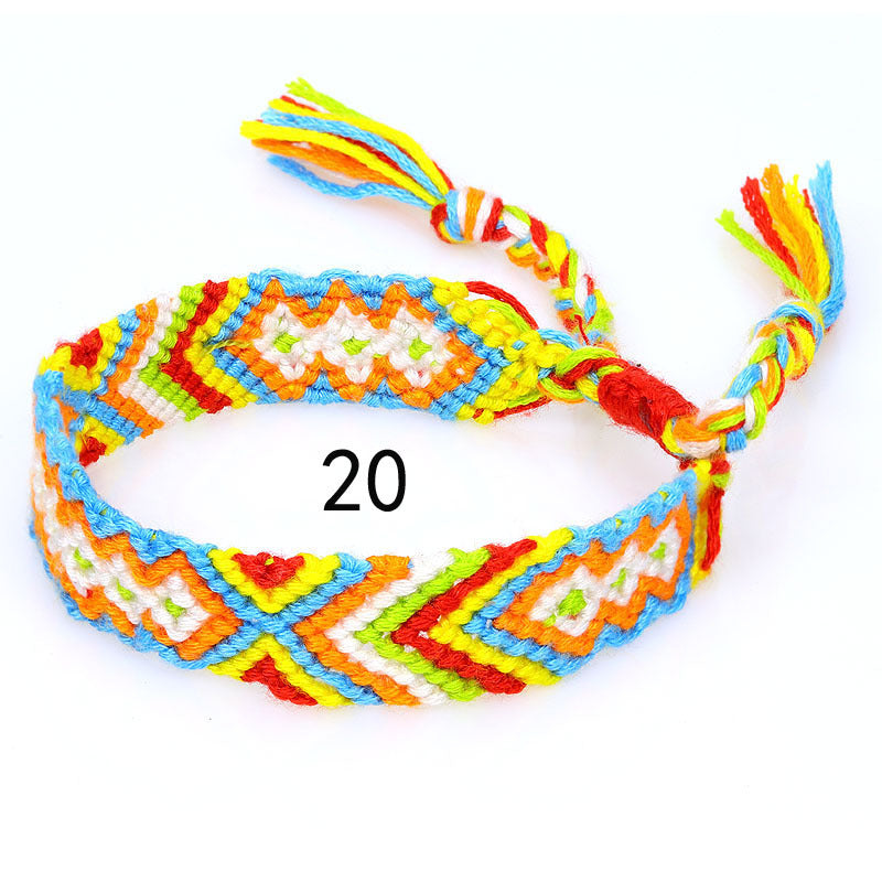 Nepal Ethnic Style Woven Rainbow Bracelet