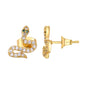 European And American Luxury Zircon Snake Stud Earrings