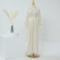 Turkey Dubai Exquisite Pure Color Tied Dress